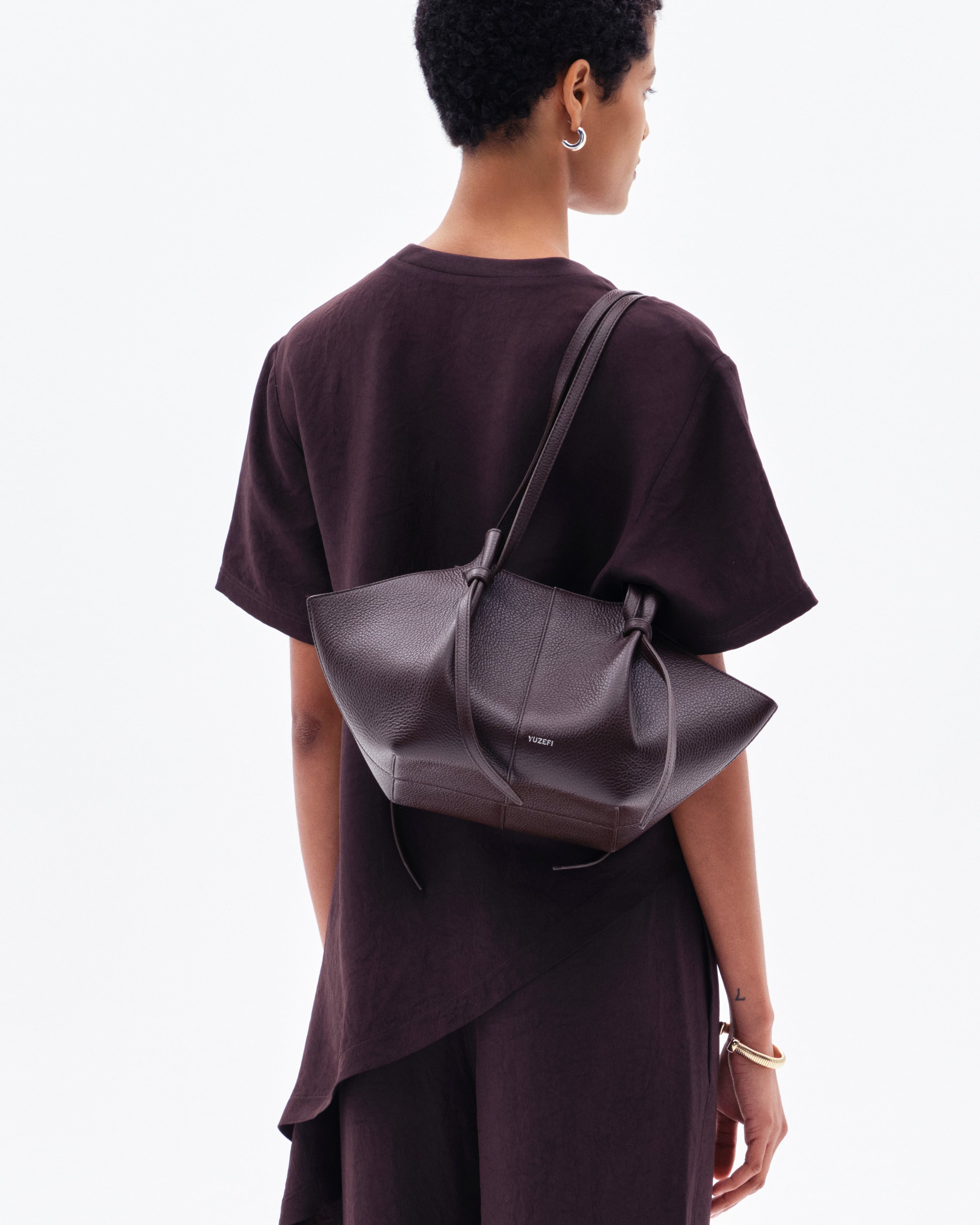 MOCHI - ESPRESSO PEBBLE GRAINED LEATHER