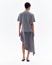 RAVAA BOXY T-SHIRT DRESS - GREY