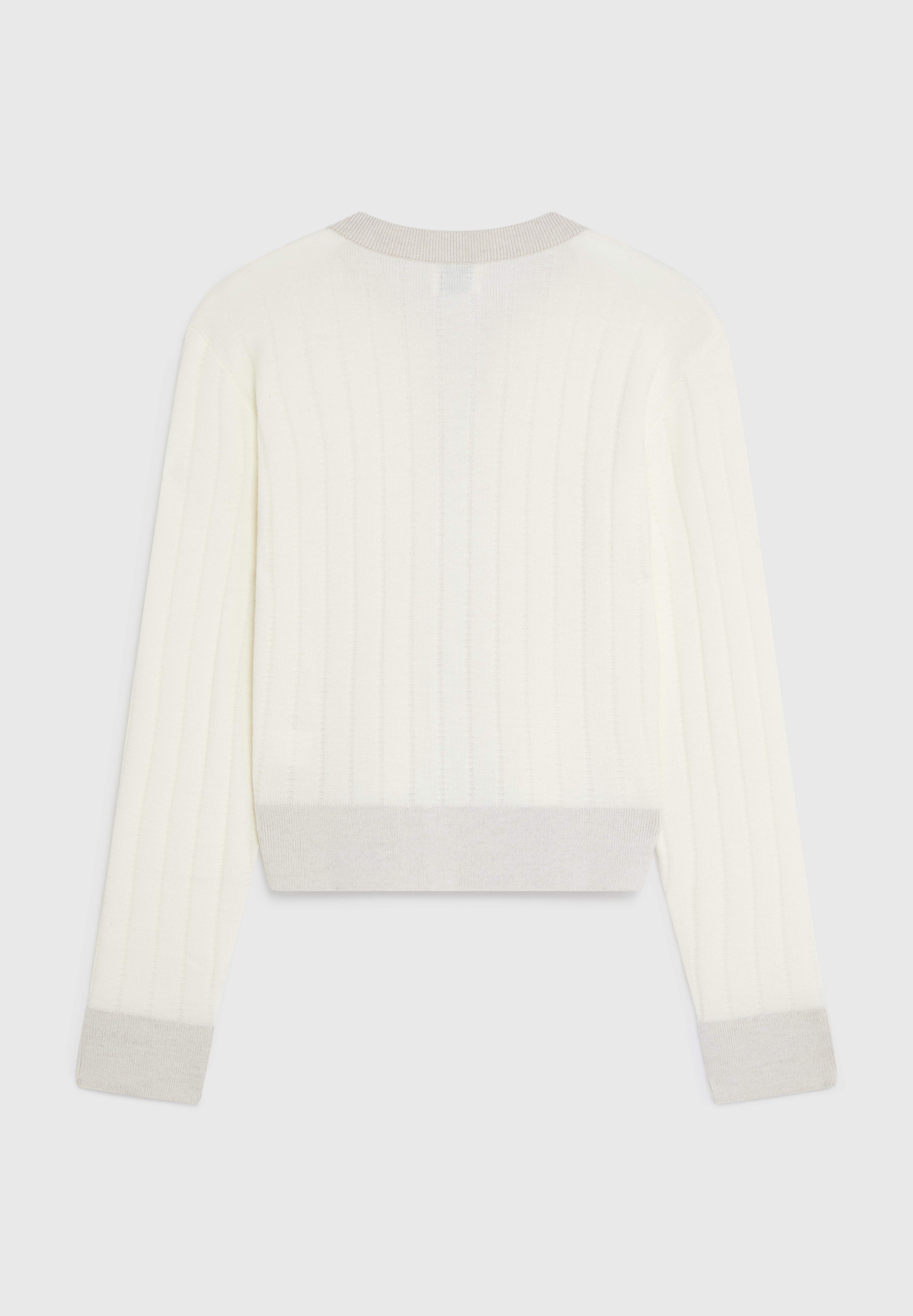 TATUM TUCK STITCH CARDIGAN - OATMEAL