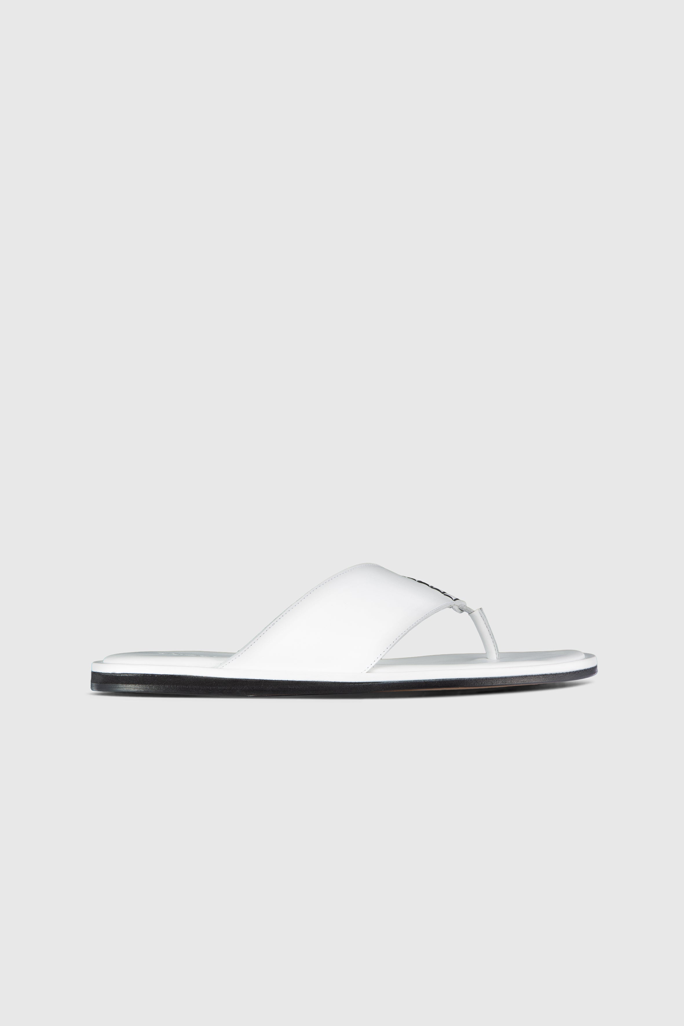 THESSA FLIP FLOP - WHITE LEATHER – Yuzefi