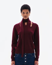 OLA PLAIN SLASH JUMPER - BORDO