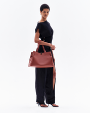 HEDRA ACETATE CONCEALED ZIP TROUSERS - BLACK