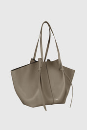 XL MOCHI - TAUPE PEBBLE GRAINED LEATHER