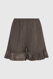 YASMI FLARED SHORTS - NUTMEG