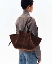 LARGE MOCHI - CHOCOLATE SUEDE