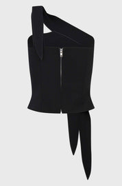 ONE SHOULDER TOP - BLACK