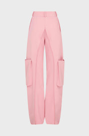 BENT KNEE TROUSERS WITH POCKETS - PINK