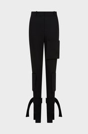 SKINNY CARGO TROUSERS - BLACK