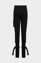 SKINNY CARGO TROUSERS - BLACK