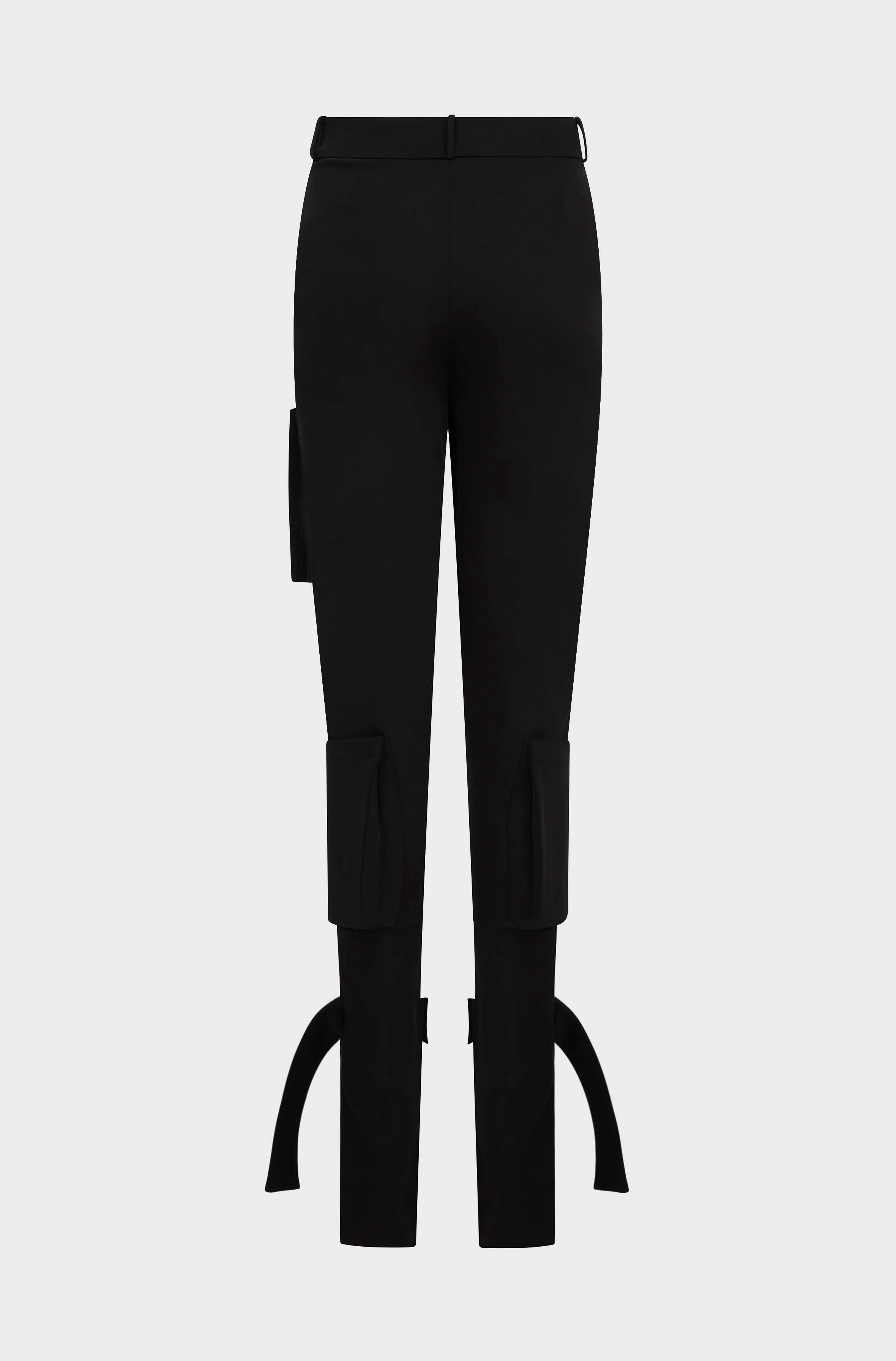 SKINNY CARGO TROUSERS - BLACK