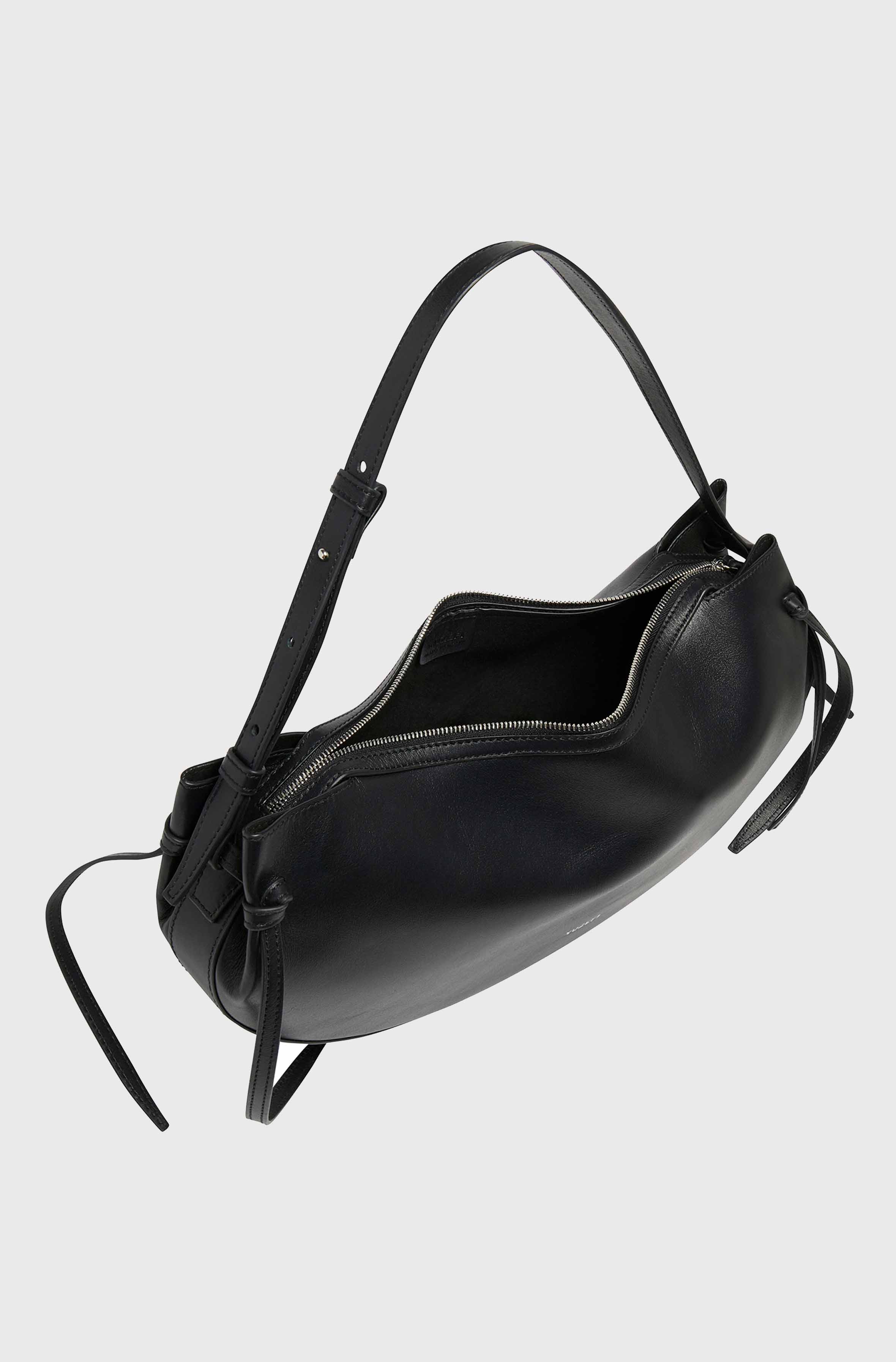 LARGE FORTUNE COOKIE - BLACK SMOOTH LEATHER – Yuzefi