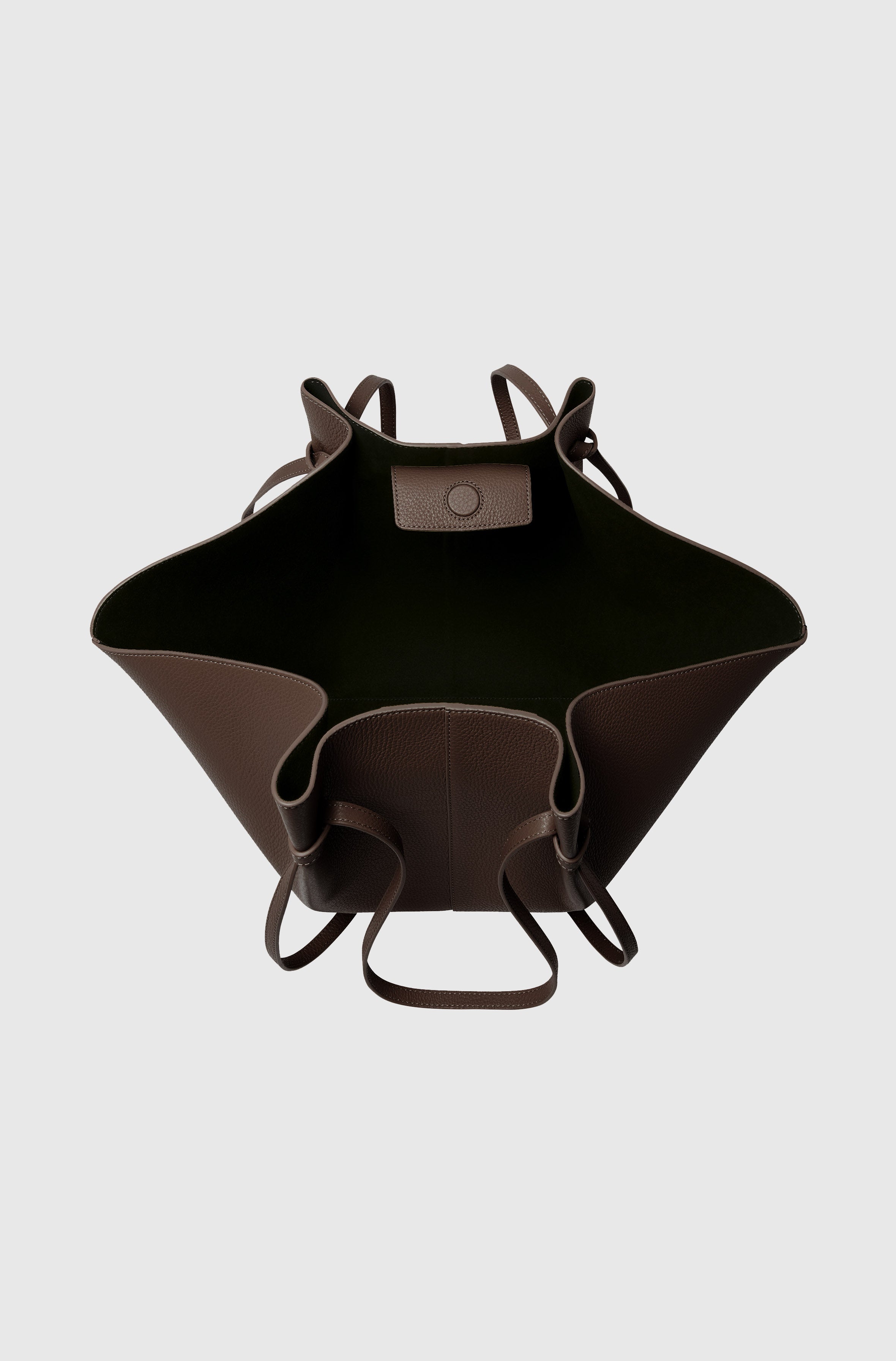 LARGE MOCHI - ESPRESSO PEBBLE GRAIN LEATHER – Yuzefi