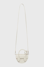 MINI PRETZEL - OFF WHITE SMOOTH LEATHER