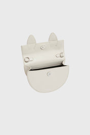 MINI PRETZEL - OFF WHITE SMOOTH LEATHER