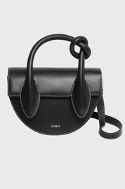 PRETZEL - BLACK SMOOTH LEATHER