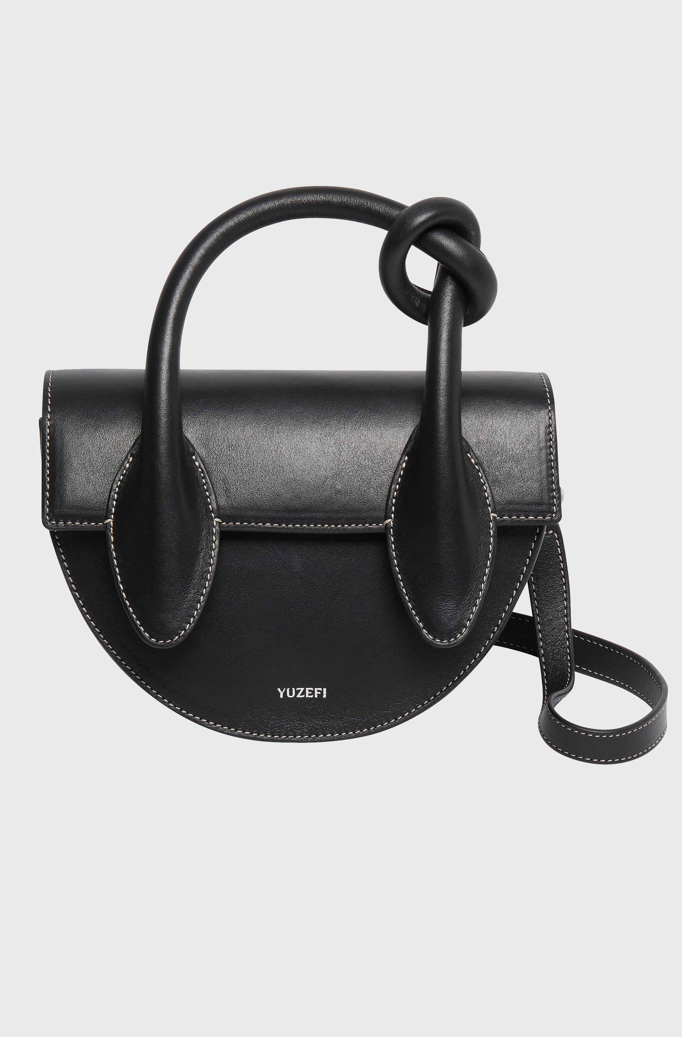 PRETZEL - BLACK SMOOTH LEATHER