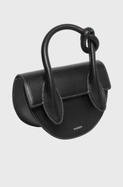 PRETZEL - BLACK SMOOTH LEATHER