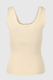 KNIT VEST TOP - IVORY