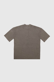 OVERSIZED KNIT T-SHIRT - CLAY