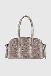 BRIOCHE DUFFLE - EMBOSSED ASH SNAKE COWHIDE LEATHER