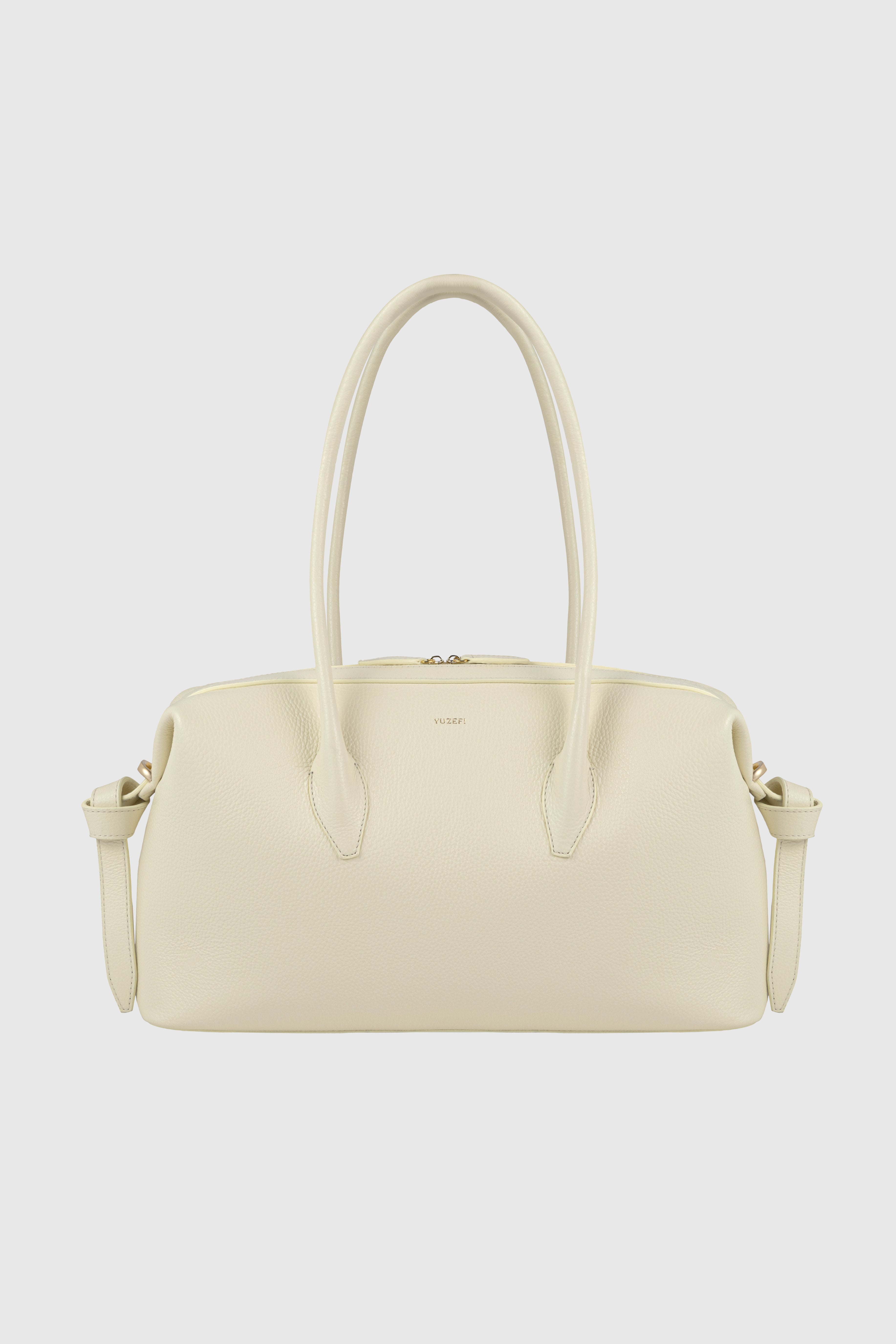 A&P ジュリーフィッシュBag BRIOCHE DUFFLE - ANGORA PEBBLE GRAINED LEATHER – Yuzefi