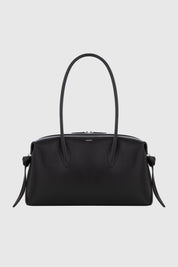 BRIOCHE DUFFLE - BLACK SMOOTH LEATHER