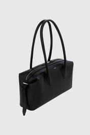 BRIOCHE DUFFLE - BLACK SMOOTH LEATHER