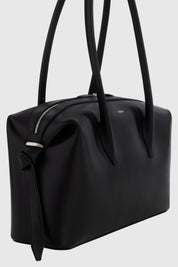 BRIOCHE DUFFLE - BLACK SMOOTH LEATHER