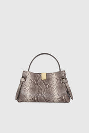 GYOZA MINI - EMBOSSED ASH SNAKE COWHIDE LEATHER
