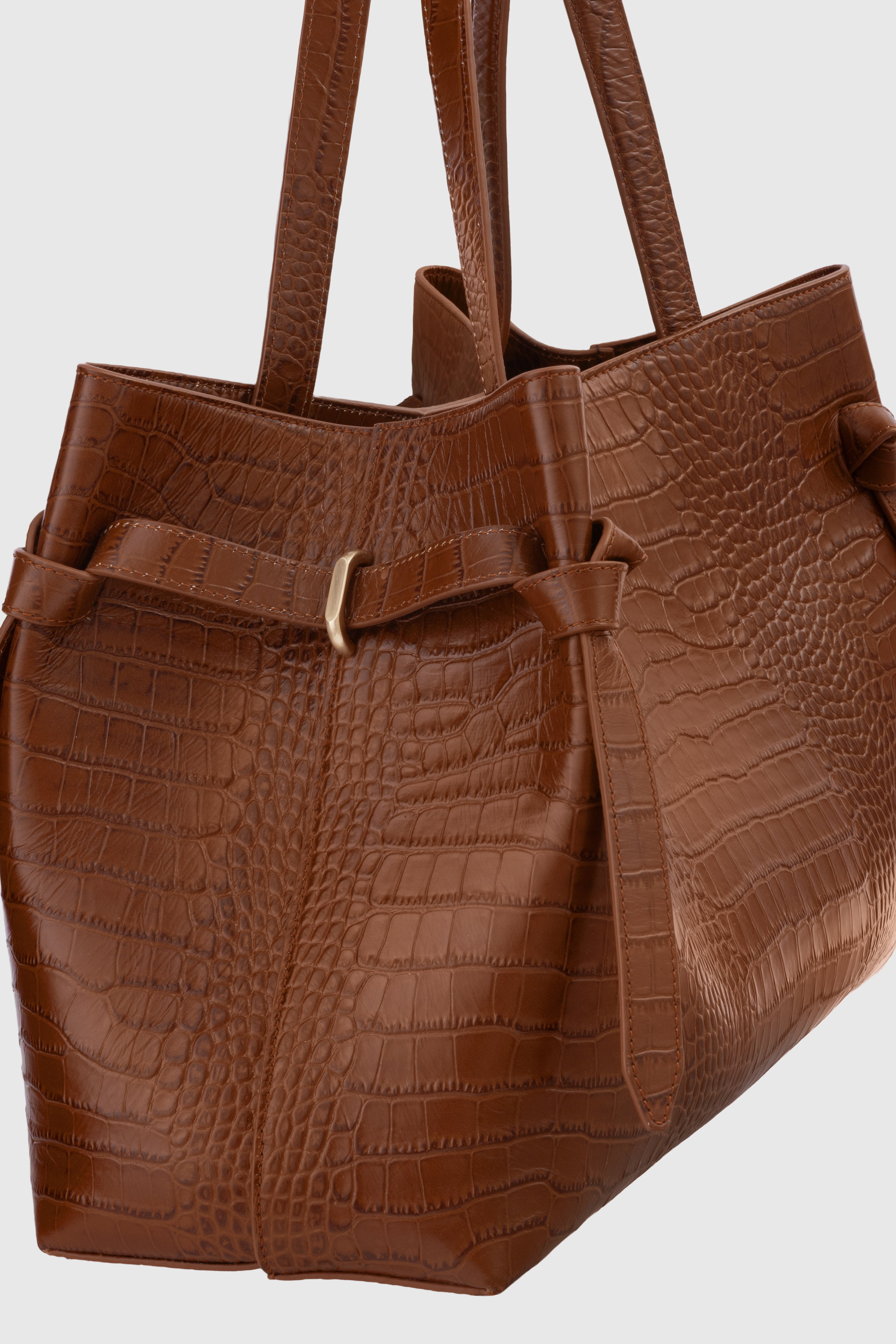 GYOZA TOTE - EMBOSSED SIERRA LEATHER