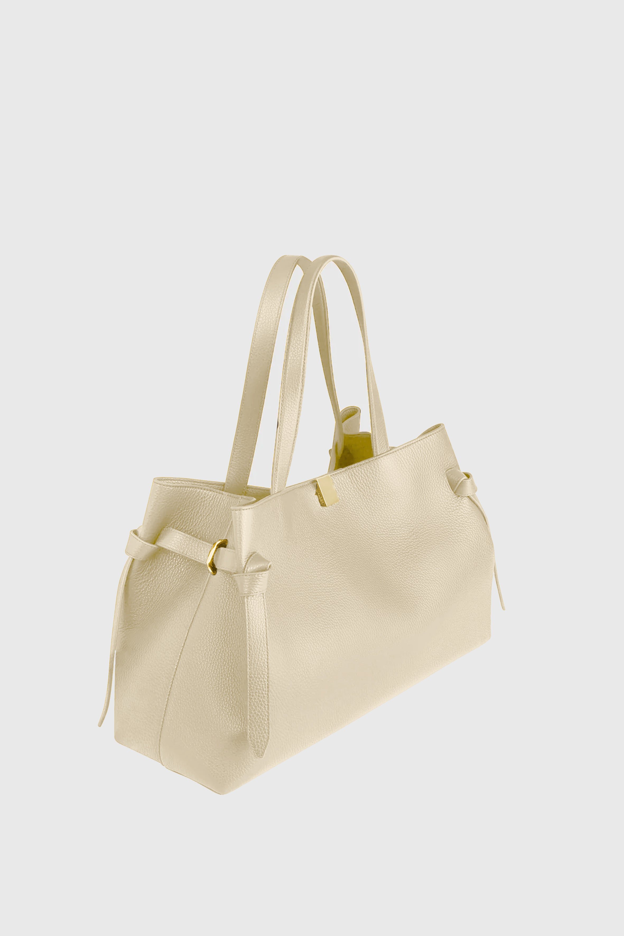 GYOZA TOTE - ANGORA PEBBLE GRAINED LEATHER