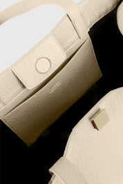 GYOZA TOTE - ANGORA PEBBLE GRAINED LEATHER