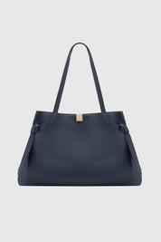 GYOZA TOTE - MIDNIGHT PEBBLE GRAINED LEATHER