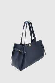 GYOZA TOTE - MIDNIGHT PEBBLE GRAINED LEATHER