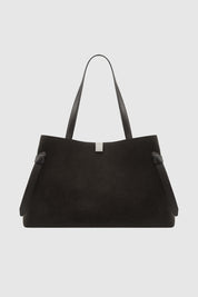 GYOZA TOTE - GANACHE SUEDE