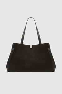 GYOZA TOTE - GANACHE SUEDE