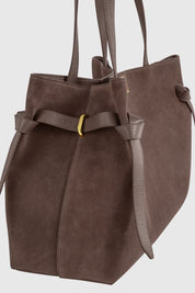 GYOZA TOTE - NUTMEG SUEDE