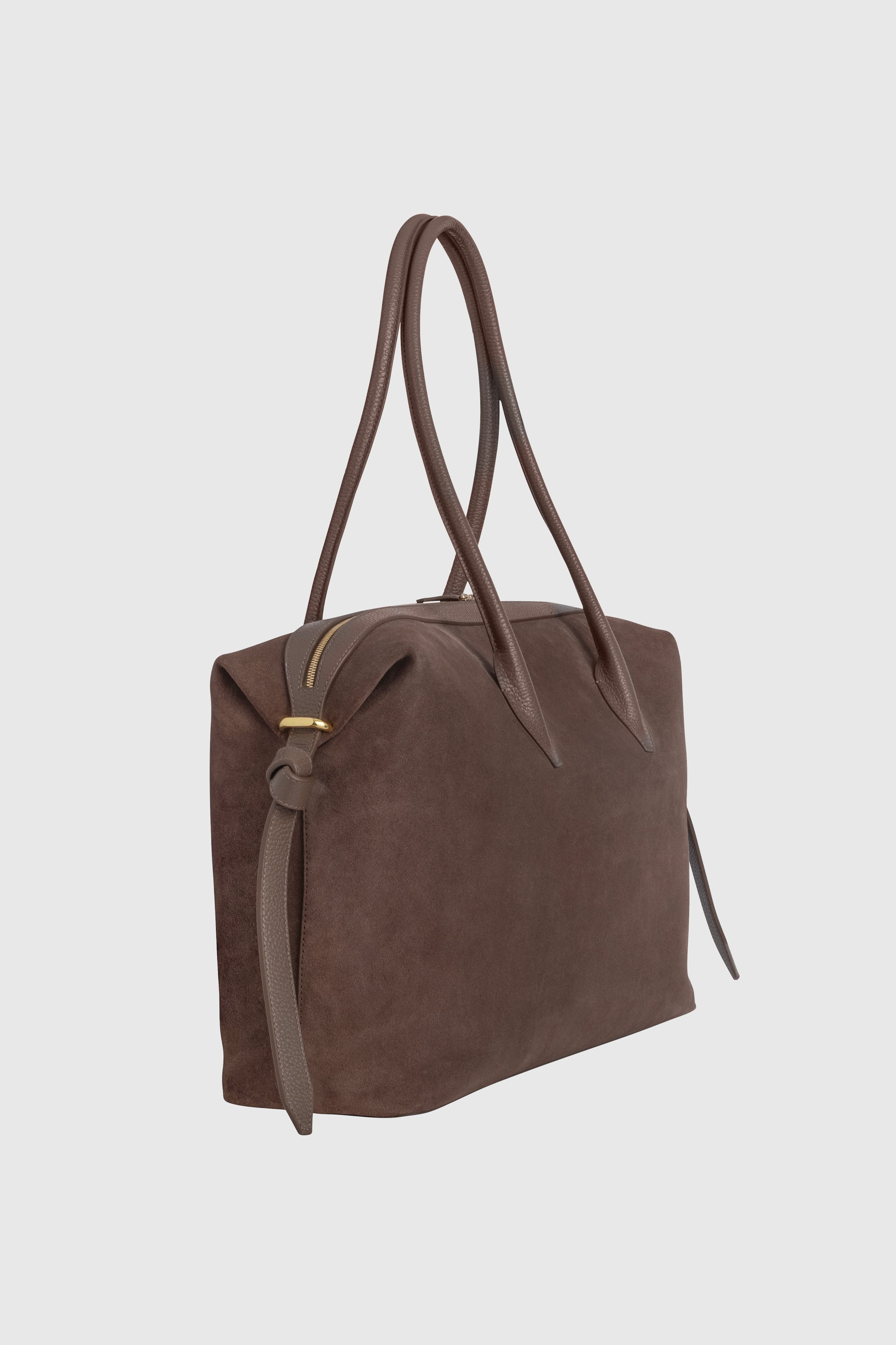 LARGE BRIOCHE DUFFLE - NUTMEG SUEDE