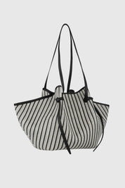 LARGE MOCHI - STRIPED WOVEN CANVAS