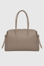LARGE BRIOCHE DUFFLE - TAUPE PEBBLE GRAINED LEATHER