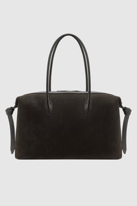 LARGE BRIOCHE DUFFLE - GANACHE SUEDE