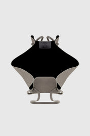 LARGE MOCHI - EMBOSSED GREY OSTRICH LEATHER
