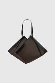 LARGE WONTON - ESPRESSO PEBBLE GRAINED LEATHER