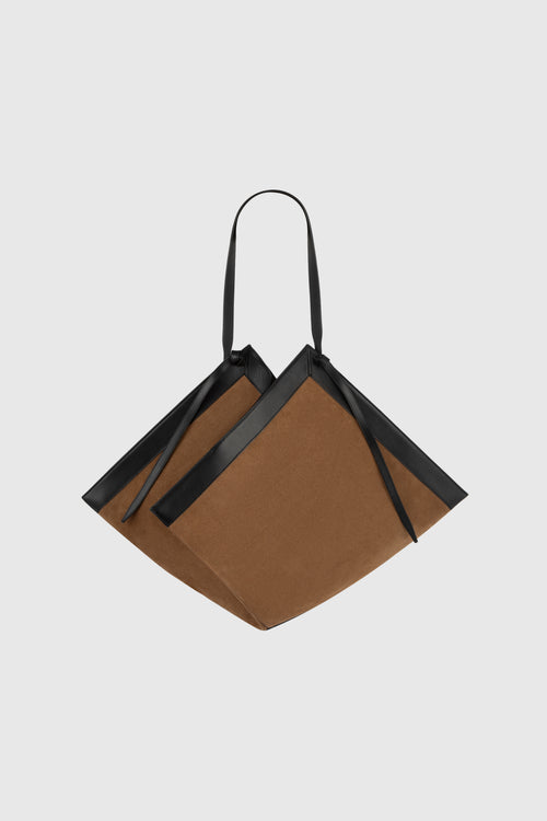 LARGE WONTON - COGNAC SUEDE