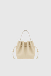 SCALLOP MINI TOTE - ANGORA PEBBLE GRAINED LEATHER