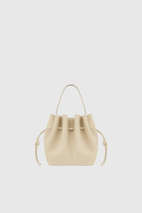 SCALLOP MINI TOTE - ANGORA PEBBLE GRAINED LEATHER