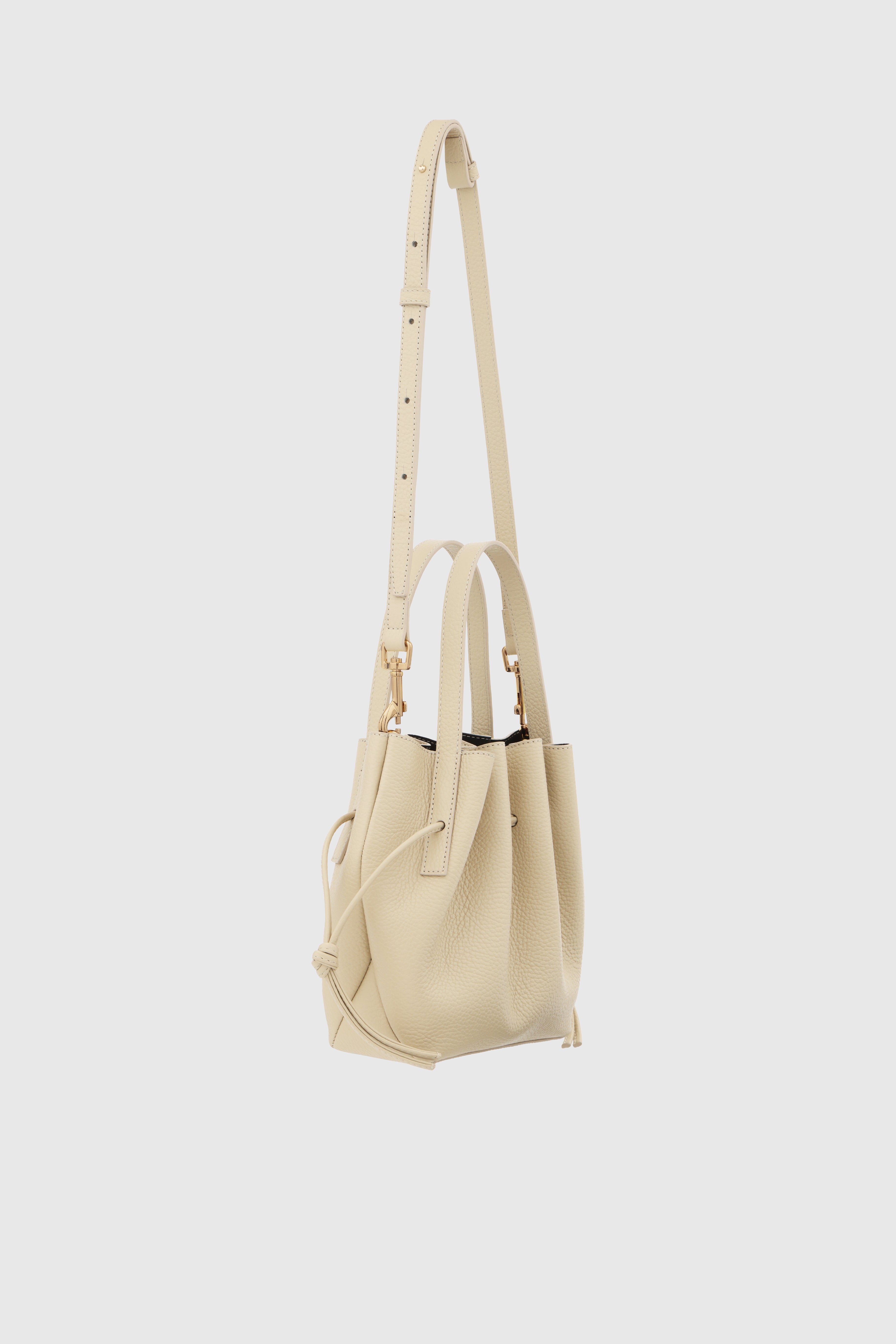 SCALLOP MINI TOTE - ANGORA PEBBLE GRAINED LEATHER