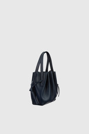 SCALLOP MINI TOTE - MIDNIGHT PEBBLE GRAINED LEATHER