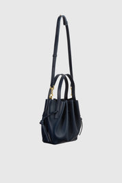 SCALLOP MINI TOTE - MIDNIGHT PEBBLE GRAINED LEATHER