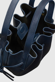 SCALLOP MINI TOTE - MIDNIGHT PEBBLE GRAINED LEATHER